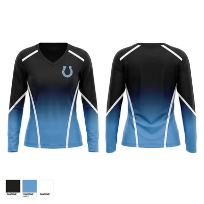 Broncos Women's Long Sleeve V-neck Shirt - 1