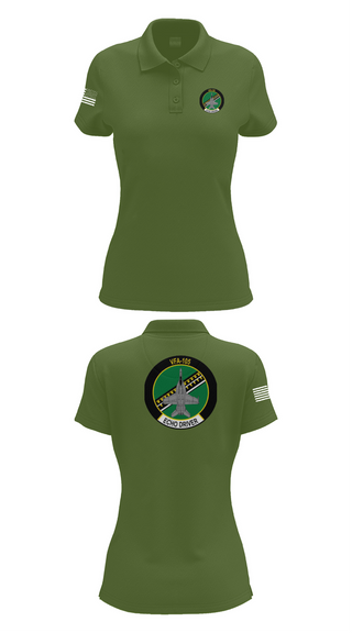 Womens Short Sleeve Performance Polo, VFA-105, , Teamtime, Team time, sublimation, custom sports apparel, team uniforms, spirit wear, spiritwear, sports uniforms, custom shirts, team store, custom team store, fundraiser sports, apparel fundraiser