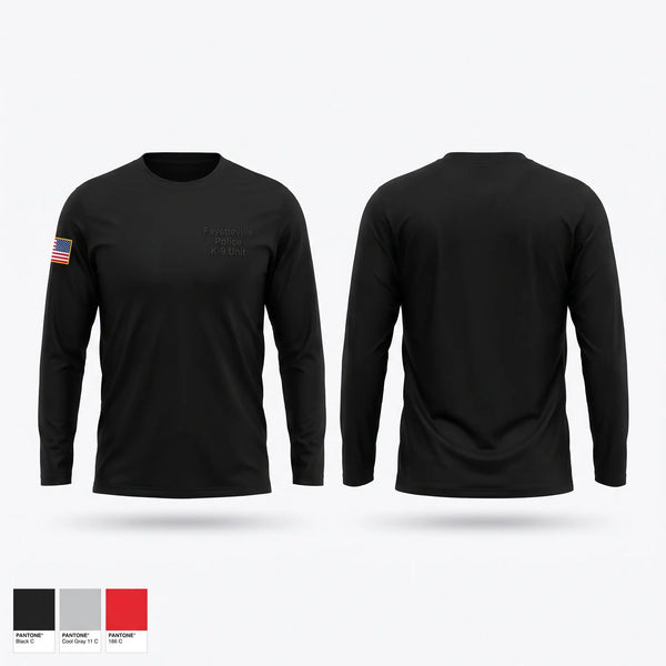 Long Sleeve Performance Shirt, Fayetteville Police K-9 Unit, Police, Teamtime, Team time, sublimation, custom sports apparel, team uniforms, spirit wear, spiritwear, sports uniforms, custom shirts, team store, custom team store, fundraiser sports, apparel fundraiser