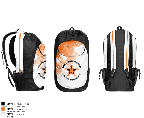 Gear Bag, Eastlake North Cross County, Cross Country, Teamtime, Team time, sublimation, custom sports apparel, team uniforms, spirit wear, spiritwear, sports uniforms, custom shirts, team store, custom team store, fundraiser sports, apparel fundraiser