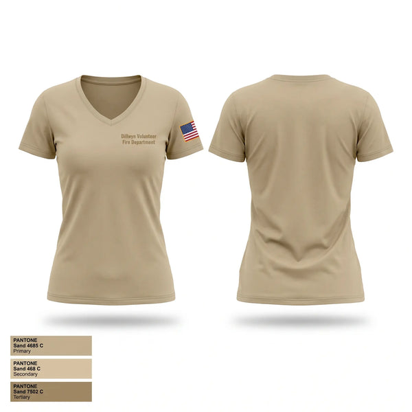 Womens Short Sleeve Vneck Shirt, Dillwyn Volunteer Fire Department, Fire Department, Teamtime, Team time, sublimation, custom sports apparel, team uniforms, spirit wear, spiritwear, sports uniforms, custom shirts, team store, custom team store, fundraiser sports, apparel fundraiser