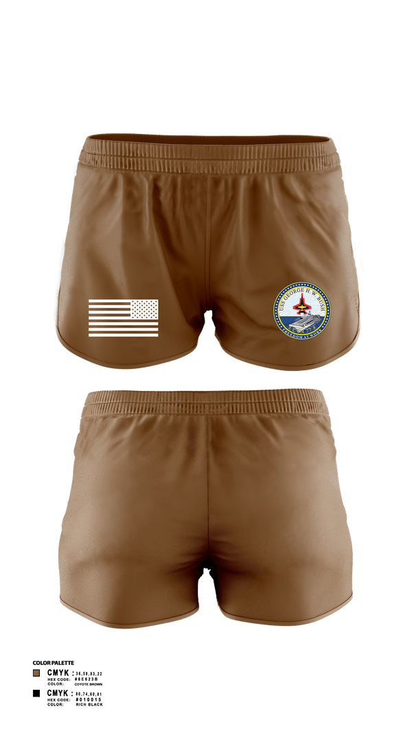 Women's Shorts, Cvn 77 IM-5, Navy, Teamtime, Team time, sublimation, custom sports apparel, team uniforms, spirit wear, spiritwear, sports uniforms, custom shirts, team store, custom team store, fundraiser sports, apparel fundraiser