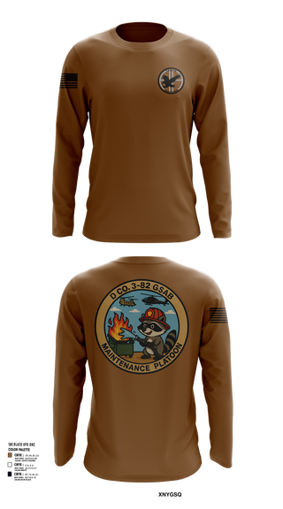 Long Sleeve Performance Shirt, D Co 3-82 GSAB Maintenance Platoon, , Teamtime, Team time, sublimation, custom sports apparel, team uniforms, spirit wear, spiritwear, sports uniforms, custom shirts, team store, custom team store, fundraiser sports, apparel fundraiser