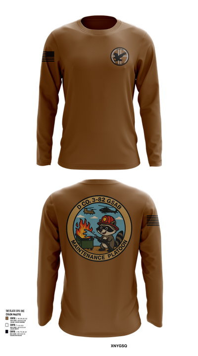 D Co 3-82 GSAB Maintenance Platoon 61791905 Long Sleeve Performance Shirt 101