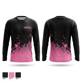 Long Sleeve Performance Shirt, BOMBERS, Baseball, Teamtime, Team time, sublimation, custom sports apparel, team uniforms, spirit wear, spiritwear, sports uniforms, custom shirts, team store, custom team store, fundraiser sports, apparel fundraiser