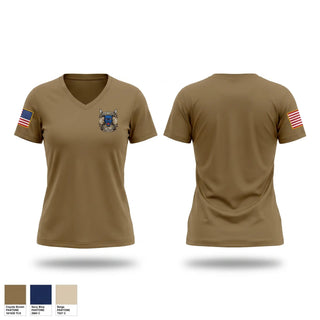 Womens Short Sleeve Vneck Shirt, GSU Panther Battalion, Army, Teamtime, Team time, sublimation, custom sports apparel, team uniforms, spirit wear, spiritwear, sports uniforms, custom shirts, team store, custom team store, fundraiser sports, apparel fundraiser