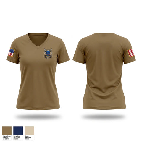 Womens Short Sleeve Vneck Shirt, GSU Panther Battalion, Army, Teamtime, Team time, sublimation, custom sports apparel, team uniforms, spirit wear, spiritwear, sports uniforms, custom shirts, team store, custom team store, fundraiser sports, apparel fundraiser