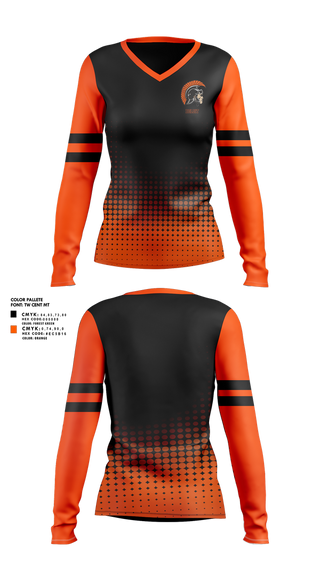 Womens Long Sleeve Vneck Shirt, Beloit Senior High School, Spirit Store, Teamtime, Team time, sublimation, custom sports apparel, team uniforms, spirit wear, spiritwear, sports uniforms, custom shirts, team store, custom team store, fundraiser sports, apparel fundraiser