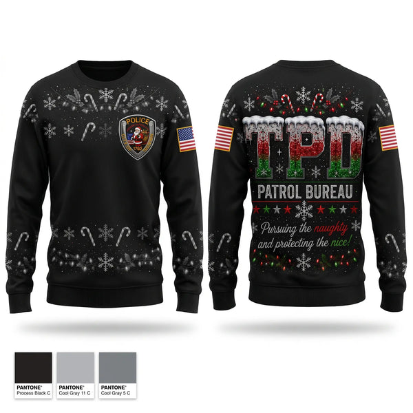 Crew Neck Sweatshirt, Patrol Bureau, Police, Teamtime, Team time, sublimation, custom sports apparel, team uniforms, spirit wear, spiritwear, sports uniforms, custom shirts, team store, custom team store, fundraiser sports, apparel fundraiser
