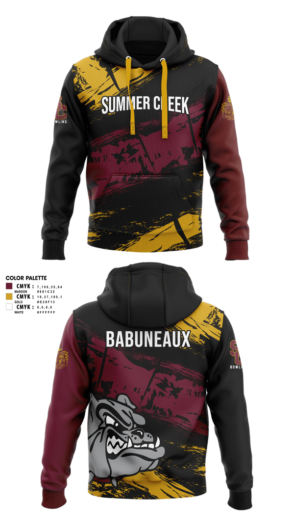 Hoodie, Summer Creek High School Bowling, Bowling, Teamtime, Team time, sublimation, custom sports apparel, team uniforms, spirit wear, spiritwear, sports uniforms, custom shirts, team store, custom team store, fundraiser sports, apparel fundraiser