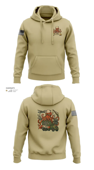 Hoodie, Navy Cargo Handling Battalion One, Navy, Teamtime, Team time, sublimation, custom sports apparel, team uniforms, spirit wear, spiritwear, sports uniforms, custom shirts, team store, custom team store, fundraiser sports, apparel fundraiser