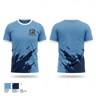 Charlotte Icehawks 40870331 Short Sleeve Performance Shirt - 1
