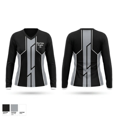 New Paltz Knights 11u Women's Long Sleeve V-neck Shirt - 1