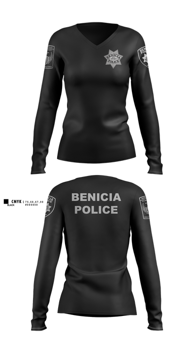 Bpd mff 81135894 Women's Long Sleeve V-neck Shirt - 4