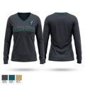 Lake-Erie Cyclones Women's Long Sleeve V-neck Shirt - 1