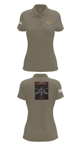 Womens Short Sleeve Performance Polo, 5-20 Infantry, Sniper section, Army, Teamtime, Team time, sublimation, custom sports apparel, team uniforms, spirit wear, spiritwear, sports uniforms, custom shirts, team store, custom team store, fundraiser sports, apparel fundraiser