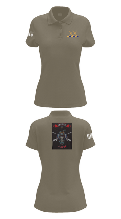 5-20 Infantry, Sniper section 41937492 Women's Short Sleeve Performance Polo  - 75