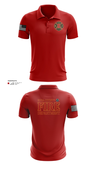 Short Sleeve Performance Polo, Rhea County Fire Department, Fire Department, Teamtime, Team time, sublimation, custom sports apparel, team uniforms, spirit wear, spiritwear, sports uniforms, custom shirts, team store, custom team store, fundraiser sports, apparel fundraiser