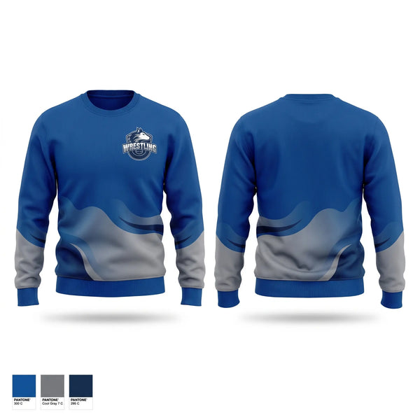 Crew Neck Sweatshirt, Huskies, Wrestling, Teamtime, Team time, sublimation, custom sports apparel, team uniforms, spirit wear, spiritwear, sports uniforms, custom shirts, team store, custom team store, fundraiser sports, apparel fundraiser