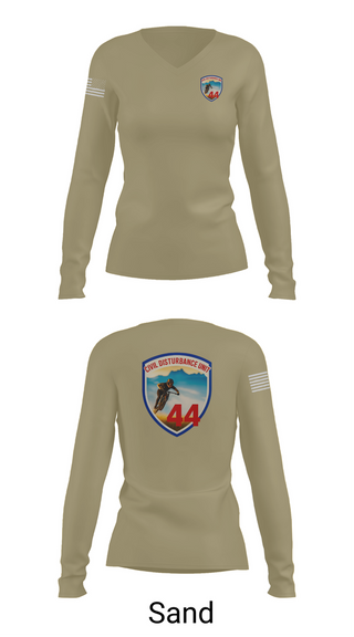 Womens Long Sleeve Vneck Shirt, Civil Disturbance Unit, , Teamtime, Team time, sublimation, custom sports apparel, team uniforms, spirit wear, spiritwear, sports uniforms, custom shirts, team store, custom team store, fundraiser sports, apparel fundraiser