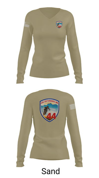 Civil Disturbance Unit 55553252 Women's Long Sleeve V-neck Shirt - 92