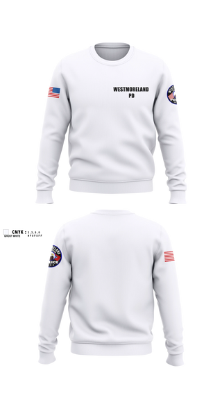 Crew Neck Sweatshirt, Westmoreland PD, Police, Teamtime, Team time, sublimation, custom sports apparel, team uniforms, spirit wear, spiritwear, sports uniforms, custom shirts, team store, custom team store, fundraiser sports, apparel fundraiser