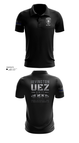 Short Sleeve Performance Polo, Irvington UEZ, Police, Teamtime, Team time, sublimation, custom sports apparel, team uniforms, spirit wear, spiritwear, sports uniforms, custom shirts, team store, custom team store, fundraiser sports, apparel fundraiser