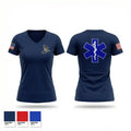 Hawk Springs Fire and Rescue 89849789 Women's Short Sleeve V-neck Shirt - 1