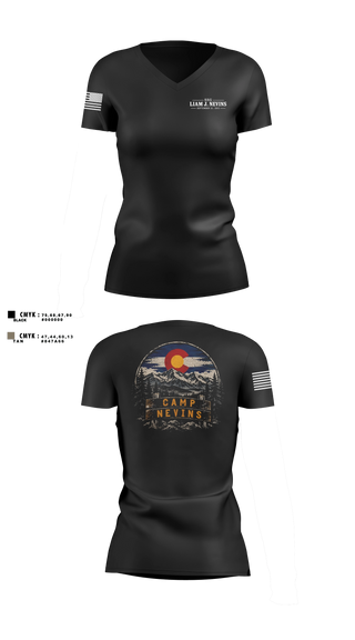 Womens Short Sleeve Vneck Shirt, Camp Nevins, Baseball, Teamtime, Team time, sublimation, custom sports apparel, team uniforms, spirit wear, spiritwear, sports uniforms, custom shirts, team store, custom team store, fundraiser sports, apparel fundraiser