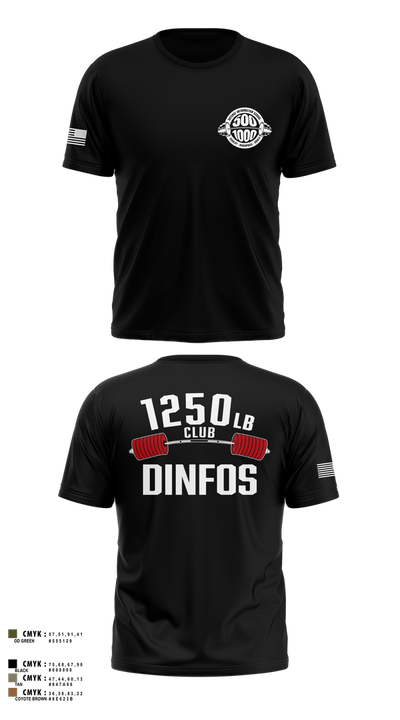 DINFOS 1000LB Club 26968217 Short Sleeve Performance Shirt - 4