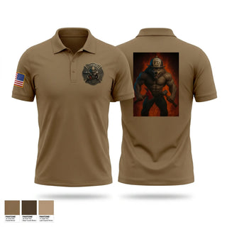Short Sleeve Performance Polo, 63rd OD CO Fire Rescue, Army, Teamtime, Team time, sublimation, custom sports apparel, team uniforms, spirit wear, spiritwear, sports uniforms, custom shirts, team store, custom team store, fundraiser sports, apparel fundraiser