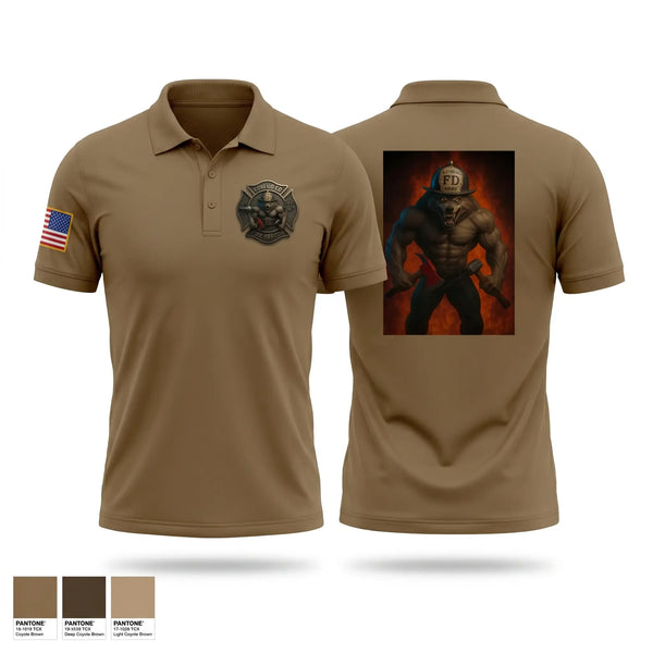 Short Sleeve Performance Polo, 63rd OD CO Fire Rescue, Army, Teamtime, Team time, sublimation, custom sports apparel, team uniforms, spirit wear, spiritwear, sports uniforms, custom shirts, team store, custom team store, fundraiser sports, apparel fundraiser
