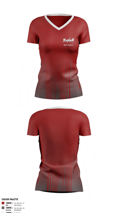 Thunder 70833118 Women's Short Sleeve V-neck Shirt - 1