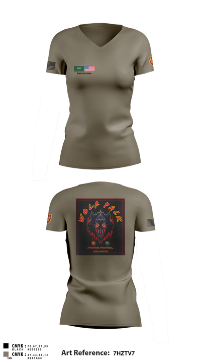 Wolf PAC-🚀🚀🚀 3395688 Women's Short Sleeve V-neck Shirt - 8