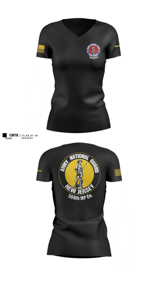Womens Short Sleeve Vneck Shirt, 508th MP Co, National Guard, Teamtime, Team time, sublimation, custom sports apparel, team uniforms, spirit wear, spiritwear, sports uniforms, custom shirts, team store, custom team store, fundraiser sports, apparel fundraiser