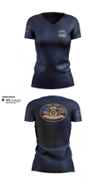 Suffolk county auxiliary police 53057312 Women's Short Sleeve V-neck Shirt - 23
