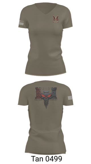 Womens Short Sleeve Vneck Shirt, 252 ENG CO, National Guard, Teamtime, Team time, sublimation, custom sports apparel, team uniforms, spirit wear, spiritwear, sports uniforms, custom shirts, team store, custom team store, fundraiser sports, apparel fundraiser