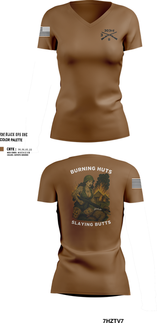Womens Short Sleeve Vneck Shirt, 3 303rd B TRP, , Teamtime, Team time, sublimation, custom sports apparel, team uniforms, spirit wear, spiritwear, sports uniforms, custom shirts, team store, custom team store, fundraiser sports, apparel fundraiser