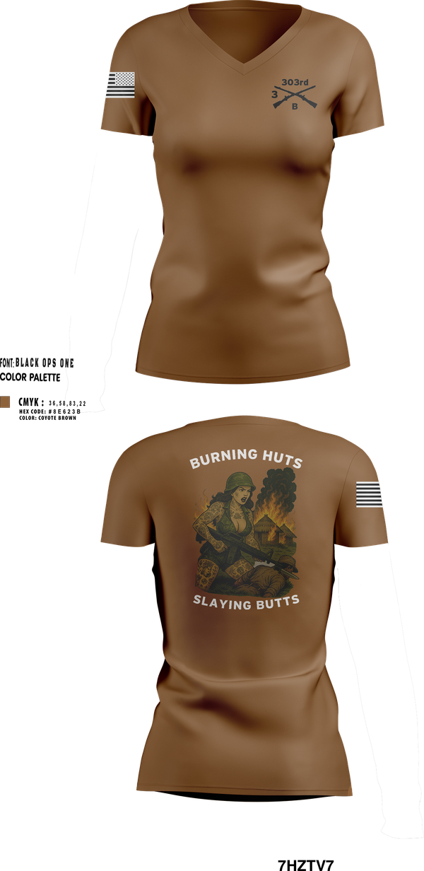 Womens Short Sleeve Vneck Shirt, 3 303rd B TRP, , Teamtime, Team time, sublimation, custom sports apparel, team uniforms, spirit wear, spiritwear, sports uniforms, custom shirts, team store, custom team store, fundraiser sports, apparel fundraiser
