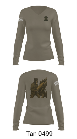 Womens Long Sleeve Vneck Shirt, 2/11 Battery H, Marines, Teamtime, Team time, sublimation, custom sports apparel, team uniforms, spirit wear, spiritwear, sports uniforms, custom shirts, team store, custom team store, fundraiser sports, apparel fundraiser