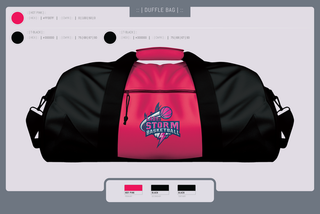 Duffle Bag, Lady Storm, Women's Basketball, Teamtime, Team time, sublimation, custom sports apparel, team uniforms, spirit wear, spiritwear, sports uniforms, custom shirts, team store, custom team store, fundraiser sports, apparel fundraiser