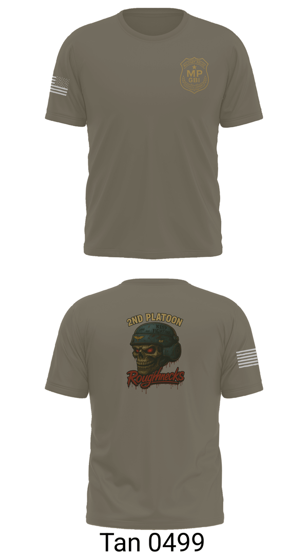Short Sleeve Performance Shirt, 2nd Platoon roughnecks 49th, Army, Teamtime, Team time, sublimation, custom sports apparel, team uniforms, spirit wear, spiritwear, sports uniforms, custom shirts, team store, custom team store, fundraiser sports, apparel fundraiser