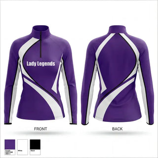 Quarter Zip Jacket, Lady Legends, Women's Basketball, Teamtime, Team time, sublimation, custom sports apparel, team uniforms, spirit wear, spiritwear, sports uniforms, custom shirts, team store, custom team store, fundraiser sports, apparel fundraiser