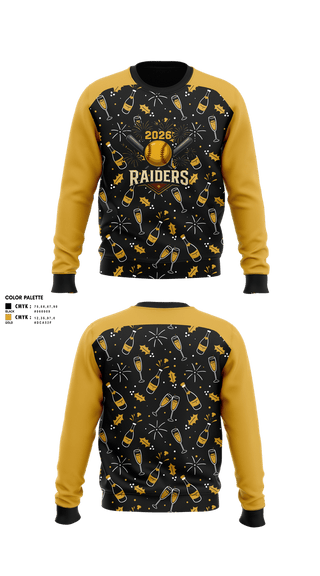 Crew Neck Sweatshirt, Raiders, Softball, Teamtime, Team time, sublimation, custom sports apparel, team uniforms, spirit wear, spiritwear, sports uniforms, custom shirts, team store, custom team store, fundraiser sports, apparel fundraiser