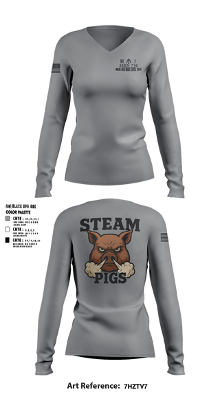 Womens Long Sleeve Vneck Shirt, SSBN 730, Navy, Teamtime, Team time, sublimation, custom sports apparel, team uniforms, spirit wear, spiritwear, sports uniforms, custom shirts, team store, custom team store, fundraiser sports, apparel fundraiser