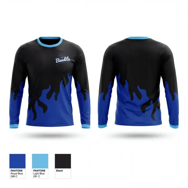 Long Sleeve Performance Shirt, BANDITS, Softball, Teamtime, Team time, sublimation, custom sports apparel, team uniforms, spirit wear, spiritwear, sports uniforms, custom shirts, team store, custom team store, fundraiser sports, apparel fundraiser