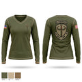 JCSE 8432884 Women's Long Sleeve V-neck Shirt - 1