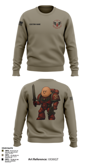 Crew Neck Sweatshirt, CCo, 1-508PIR (OG), Army, Teamtime, Team time, sublimation, custom sports apparel, team uniforms, spirit wear, spiritwear, sports uniforms, custom shirts, team store, custom team store, fundraiser sports, apparel fundraiser