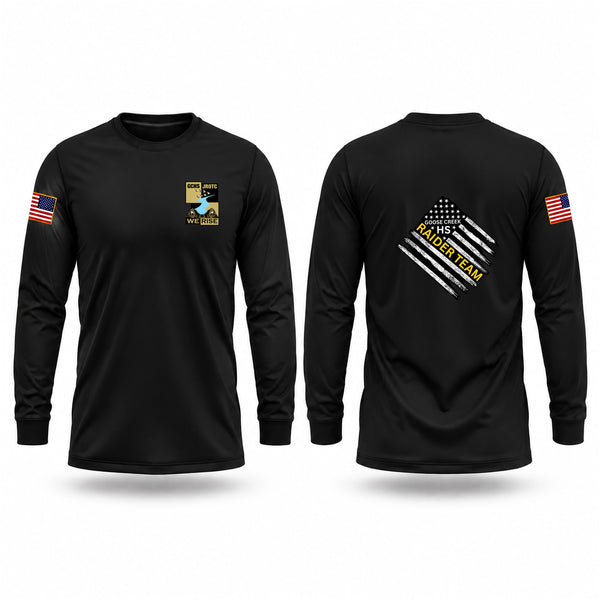 Long Sleeve Performance Shirt, Goose Creek High School Raider Team, Bowling, Teamtime, Team time, sublimation, custom sports apparel, team uniforms, spirit wear, spiritwear, sports uniforms, custom shirts, team store, custom team store, fundraiser sports, apparel fundraiser