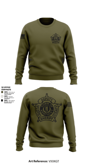 Crew Neck Sweatshirt, Floyd county Sheriff’s Office, Police, Teamtime, Team time, sublimation, custom sports apparel, team uniforms, spirit wear, spiritwear, sports uniforms, custom shirts, team store, custom team store, fundraiser sports, apparel fundraiser